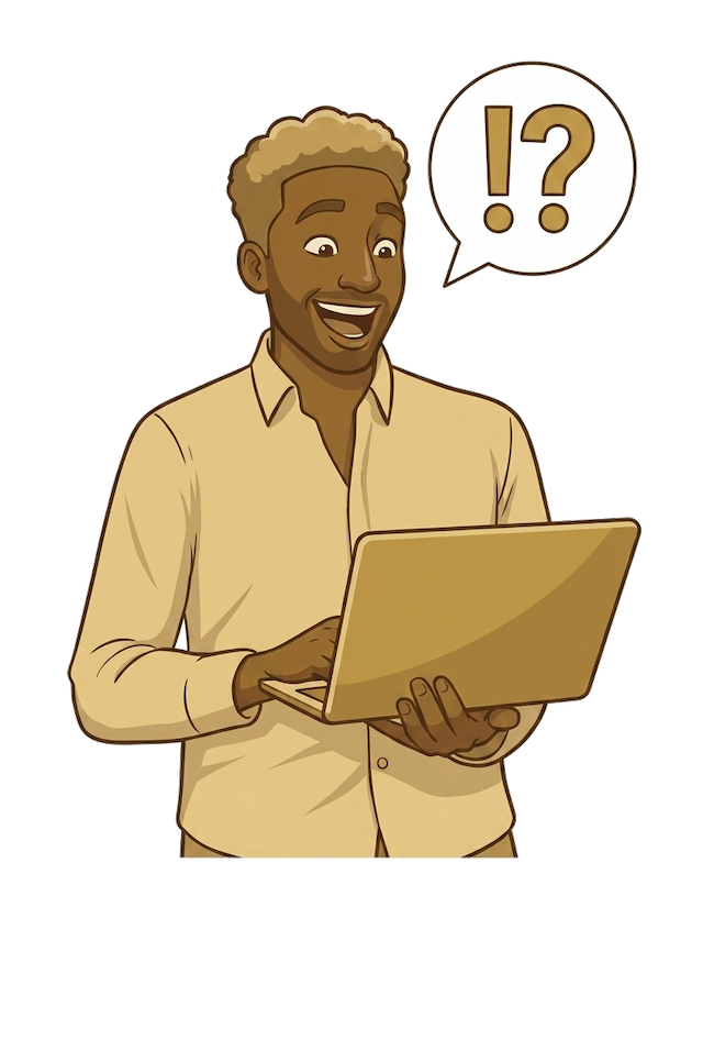 Personnage avec laptop